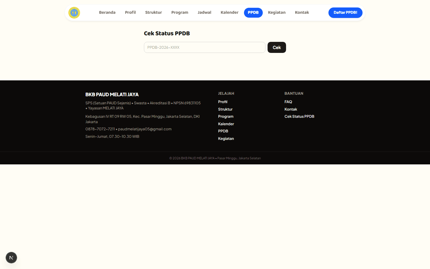 Alur PPDB - Cek Status